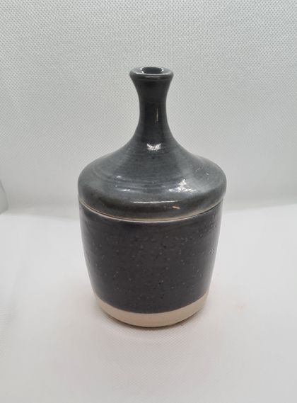 Grey pottery trinket jar 